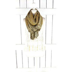 Paisley floral pashmina tassel fringe infinity  loop scarf